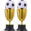 VANZACK 2sets Trofei di Plastica per Cerimonie e Eventi Sportivi di Trophies Miniature per Festeggiamenti e Competizioni con Calcio e Medaglia Decorazioni per Giochi e Premi