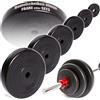 C.P. Sports C.P.Sports Piastre di peso 30 mm, set di piastre di peso, plastica, allenamento della forza, fitness, bodybuilding, piastre paracolpi, una coppia (2 pezzi) di piastre di peso nella misura desiderata