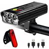 TIORU Bici Luce della Bicicletta LED USB Ricaricabile della Bicicletta Lanterna Come Banca di Potere 4400Mah T6 Ciclismo Torcia Elettrica MTB Accessori
