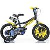 Tecnobike Shop Bici per Bambino Bicicletta Dino Bikes Batman - Taglia 16
