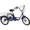 P2R (Cycle) Triciclo Adulto 20 Blu 5 Marce con Cestino (Istruzioni da Montaggio in Francese) Peso Totale Max 100kgs Interasse 0.80m