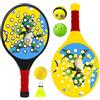 Generico Set Paddle Per | Set Leggero Con 4 Palline Per E Sportivi - Sportivi Leggeri Con 4 Palline e Portaborsa per Bambini Attività All'Aperto