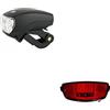 MADICKS Fanalino Luce Anteriore + Fanalino Luce Posteriore Bici LED Universale Bicicletta- Citybike - Olanda Fanale Riflettente Impermeabile - Avvertimento di Sicurezza - Attacco al Portapacchi