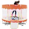 FOXSPORT Trampolino per interni con rete, imbottitura e copertura per bordi per bambini dai 2 anni in su, mini trampolino, sicuro per esterni (blu)
