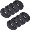 ScSPORTS® Dischi Pesi - Set da 2/4/5/10/15/20 kg, Ghisa, Ø 30/31mm, Nero - Weight Plates, Piastre, Bilanciere, Manubri, Palestra da Casa, Fitness, Allenamento (20 kg (8X 2.5))