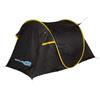 Simpletek - Tenda da Campeggio Pop Up a Igloo per 2 Persone | Facile da Montare con Pop-Up Veloce | Impermeabile, Parasole, 3 Punti di Ventilazione | Nero e Giallo