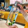 ruehalf Bottiglia di Acqua in Vetro di Grande capacità da 2 Litri Tazza di Succo di Latte Trasparente Tazza da Esterno Portatile a Tenuta stagna Bottiglia di Vetro for Acqua da tè 2L (Size : 750-2000