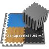 ALPIDEX 1,95 m² Tappetino Puzzle Palestra Set 21 Pezzi 30 x 30 x 1 cm Nero Tappetini Salvapavimento Fitness Gomma EVA Protettivi Antiscivolo Materassino Gommato Gym, Colore:black