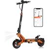 RCB D7 PRO (Ultra) Monopattino Elettrico, Omologato, NFC/Freccia/APP, Motore 500W Picco 1600, 100-110 km, 27 Ah, Pneumatici Antiforatura 10, Doppio Ammortizzatore