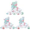 CROXER 3in1 Inline Skates Pattini in linea Triskates Pattini a rotelle per bambini, ragazze e ragazii regolabili (Inez, 34-37 (21cm-23cm))
