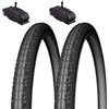 ECOVELO 2 COPERTONI 700 X 40/42C + CAMERE AMERICA PNEUMATICI ANTI-PUNTURA X CITY BIKE BICICLETTA 28" STRADALE IBRIDA