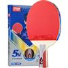Ppbigu DHS H5002/H5006 - Racchetta da ping pong 5 stelle, serie 5 stelle, racchetta da ping pong, realizzata in fabbrica, con 3 gomme per giocatori a tutto tondo (H5006-Short CS)