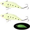 Hja Boutiques UK Esche da pesca luminose 2 pezzi Glow Hard Popper Crankbait Minnow Bait Sinking Pencil Swimbait VIB Wobbler Esca da pesca(Popper)
