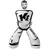 KEEPERsport Keeperdummy Pro - Manichino gonfiabile da portiere, dimensioni 198 cm, per allenamento a due gambe, per portiere e squadra, con serbatoio d'acqua, colore nero