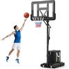 COSTWAY Canestro da Basket da Esterno, Canestro Basket Portatile e Regolabile in Altezza da 1,5 a 3 M con Tabellone in PC da 111 cm, Base Riempibile, Borsa per Pesi e Ruote