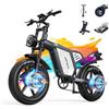 JANSNO Bicicletta elettrica per adulti X60, doppio motore senza spazzole, bicicletta elettrica 48V 23Ah, freni idraulici anteriori e posteriori, sistema di trasmissione a 7 velocità