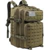 FANSU 55L Zaino Militare Attacco Tattico Molle Trekking Zaino Tasche Nylon ad Alta capacità, Fansu Zaino per Campeggio, Assalto, Escursionismo, Patrol Camping (55L,Army Green)