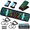 SUPNOUD Push Up Rack Board, 17 in 1 Attrezzature per il fitness multifunzione pieghevole a casa, Maniglia per Push Up, con 2 Corde di Trazione, Flessioni Attrezzi per Il Fitness a Casa