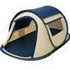 CampFeuer Tenda lancio Quiki I 2 persone Quicktent I Tenda da campeggio per il festival e altro ancora I idrorepellente I Pop-Up tenda (blu/crema)