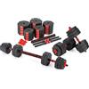 Gymtek Set Manubri Regolabili - Bilancieri - Sport di Forza - Fitness - 4 Chiusure a Stella - Blu