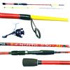 GLOBE FISHING Kit Canna Trout Area Hinto 2,10Mt + Mulinello Pesca Spinning Trota Lago Spoon