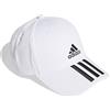 adidas Unisex - Adulto BASEBALL 3-STRIPES TWILL CAP, White / Black / Black, M