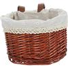 BESTonZON Cestino Vimini Bicicletta Donna Vintage Come Cesto per Frutta e Verdura in Rattan Intrecciato Resistente e Robusto la Bici da Passeggio