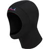 Antcher Cappuccio per muta in neoprene, 1 mm, per uomo e donna, cuffia da surf in acqua, cuffia da nuoto (S)