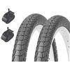 KENDA 2 COPERTONI Kenda 20 X 1.95 (50-406) +CAMERE D'Aria VALVOLA America Schrader Bicicletta BMX Free Style
