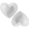 Cabilock 2 ciotole in porcellana a forma di cuore in ceramica, adatte al forno, versatili, per torte, budini, zuppe, insalate, piatti decorativi a forma di cuore al mattino