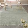 Wecon Home WECONhome Bacalar - Tappeto a pelo corto, in tessuto verde salvia, effetto 3D, resistente alle intemperie e facile da pulire, adatto per interni ed esterni (80 x 150 cm, verde salvia)
