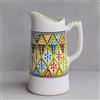 Generico Brocca tunisina in ceramica decorata a mano - Altezza 22 cm, diametro 9 cm - Stile mediterraneo 3110251700 Marocco Turchia Etnico del Mondo