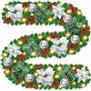 RORBTM Ghirlanda di Natale Decorazioni, 2.7m Ghirlanda Natalizia con Luci a LED, Ghirlanda di Natale Artificiale, per Camini,Scale,Decorazioni dell'albero di Natale - D'argento