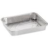 Generico 25/50/100 Vaschette in Alluminio VARIE DIMENSIONI bordo G | Argentate contenitori per Alimenti USA e Getta, teglie in Alluminio per Takeaway (100 pz 20.9x13.9cm 2 porzioni)