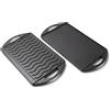 LUNA WAY CAST IRON 35 x 25 cm - Griglia Piastra REVERSIBILE, Bistecchiera in Ghisa Smaltata