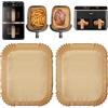 Generisch 120 pezzi di carta da forno Airfryer per Philips Airfryer 4000 Series Stacked Dual Basket da 10 l, carta da forno per friggitrice ad aria calda COSORI Dual Zone 8,5 l, accessori per Philips NA460