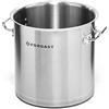 FORGAST Pentola Induzione Acciaio Inox 98L Senza Coperchio 50x50 cm | Pentolone Professionale per RistorazioneCasseruola Capiente Fondo Sandwich 5mm Gas Elettrico