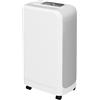HOMCOM Deumidificatore Portatile 12L/24h, per Max 18㎡, Serbatoio da 800mL e 4 Funzioni, Deumidificatore Casa Muffa con Filtro, Maniglia, Display, Timer 24 Ore, Ruote e Spegnimento Automatico, Bianco