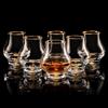 DUJUST Set di 6 bicchieri da degustazione eleganti e sinuosi(205 ml), bicchieri da whisky in cristallo con foglie d'oro 24 carati, adatto per brandy ecc, senza BPA e piombo