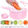 Generic Affettatrice Multifunzione Mandolina - Tritatutto Vegetale per Verdure e Alimenti con Contenitore - Ideale per Cipolle
