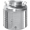 WEBMARKETPOINT FUSTO CONTENITORE PER OLIO VINO MIELE IN ACCIAIO INOX 18/10 OLI VARI - Lt. 30