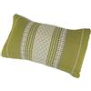 GURU SHOP Cuscino decorativo, cuscino per meditazione, cuscino cervicale, cuscino thai kapok - verde/bianco, 28 x 44 x 15 cm, cuscino cervicale in stile tailandese