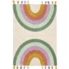 RugVista Rainbow Mirror, Tappeto per bambini, Moderni Bambini, 140 x 200 cm, Rettangolare, Pelo corto, Cameretta, Lavabile in lavatrice, Senza sostanze chimiche pericolose, Multi/Bianco