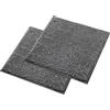 WohnDirect Set di tappetini da bagno, 2 pezzi, colore grigio, 45 x 45 cm, antiscivolo e lavabile, tappetino da bagno, tappetino per WC