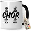 Pagma Druck Chor - Tazza da caffè soprano vecchio tenore basso, idea regalo per cantante, tazza da caffè (bianco e nero)