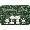 Babloo Zerbino Ingresso Natalizio Personalizzabile con Nomi e Personaggi Idea Regalo per Natale Pupazzi di Neve Tappetino Antiscivolo Decorazione per la Casa