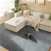 SONGMICS Tappeto per Soggiorno, Tappeto 200 x 290 cm, Tappeto Salotto Antiscivolo, per Soggiorno Camera da Letto Cameretta, Lavabile in Lavatrice, Moderno, Grigio Tortora TAR014G01
