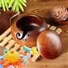 TEMU-SC Ciotole in lana per maglieria, Wooden yarn bowl, Knitting bowl(con coperchio)(stile retrò)(15 * 9,5 cm)