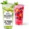 G.M. DISTRIBUZIONE 2700 Bicchieri da Cocktail Monouso in Polipropilene Trasparente da 355ml, Tumbler Usa e Getta di Alta Qualità x Bevande fredde, Riciclabili, Discoteche, Gin tonic, Mojito