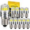 Ruiandsion 10pcs E10 Lampadina di aggiornamento LED 2W COB 12V Lampadina LED bianca di ricambio per torcia torcia